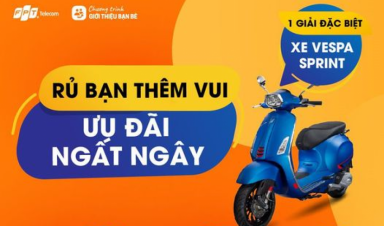 GIỚI THIỆU BẠN BÈ CHẠY VESPA VỀ NHÀ